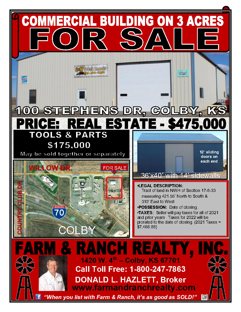 JUST LISTED 100 STEPHENS DRIVE COLBY, KS